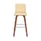 Armen Living Vienna 30" Swivel Bar Stool in Walnut Wood Finish with Cream Faux Leather LCVIBACRWA30 - alternate 3